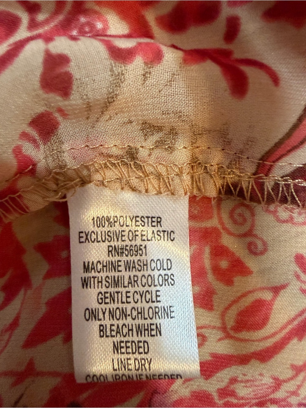 Willow Bay 1X Pink Beige Floral Paisley Boho Peasant Blouse Sheer - Picture 3 of 6